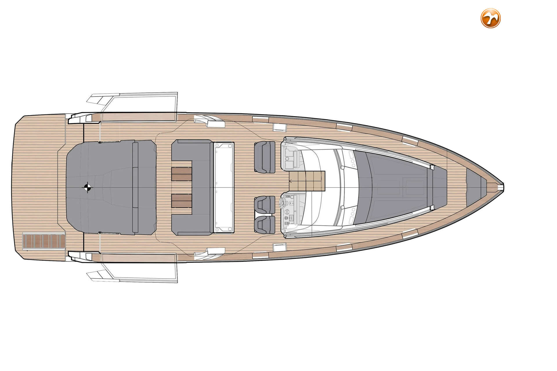 Fjord 48 Open 2026 – iconisch design met futuristische stuur - Foto 25