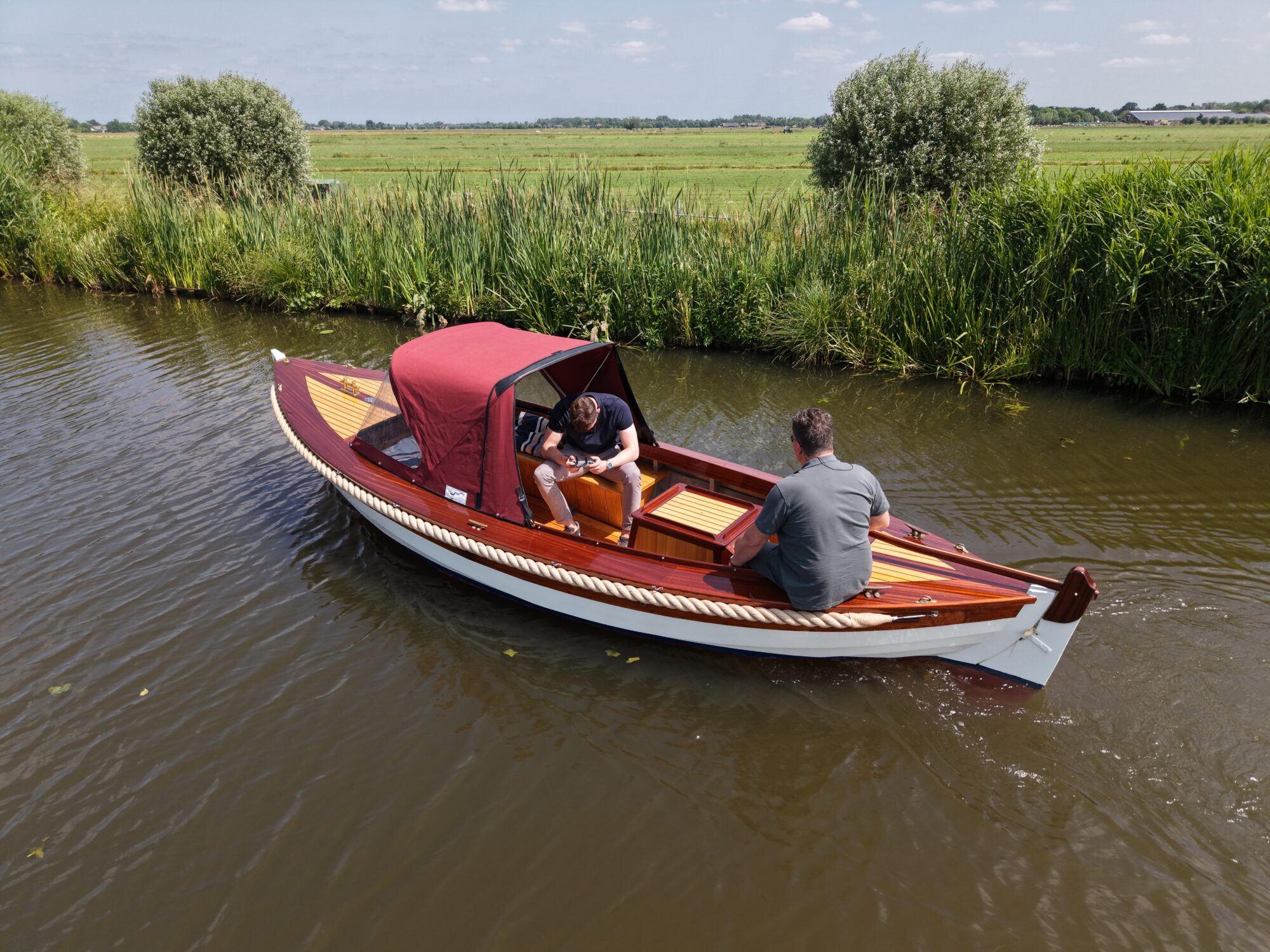 Kapitein Sloep 1928 – Overnaadse mahonie klassieke - Foto 7