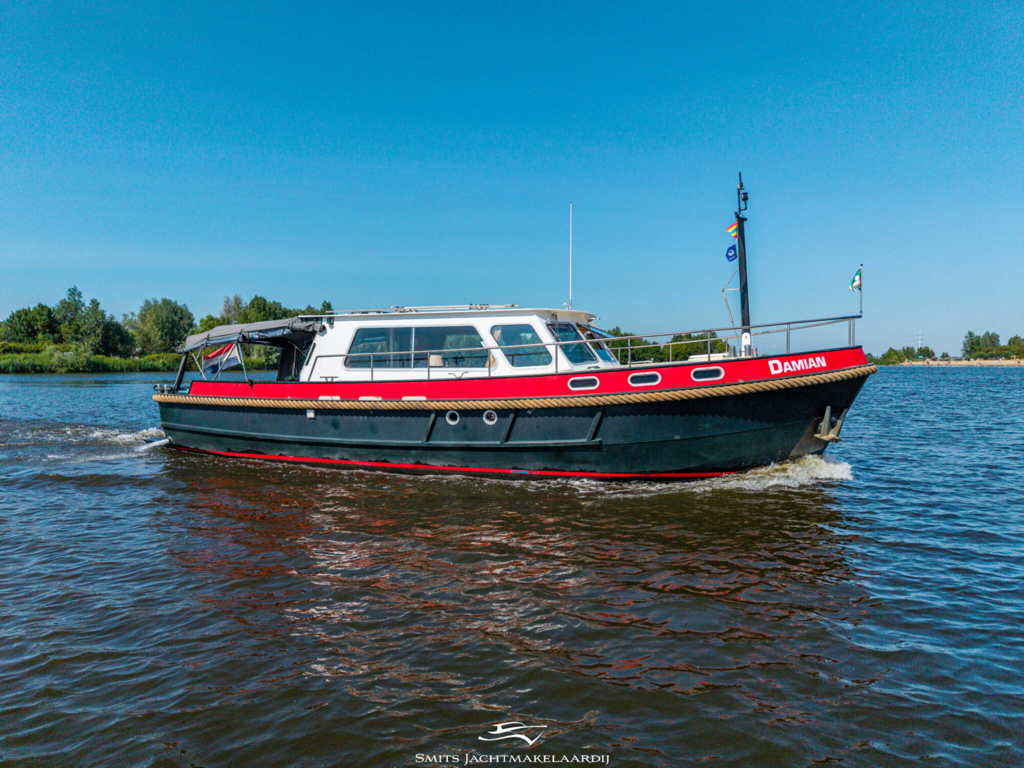 Barkas 11.00 OK 1996 – stalen cruiser lage doorvaart