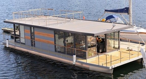 Waterbus Optima Houseboat 2016 – aluminium woonboot 7 hutten