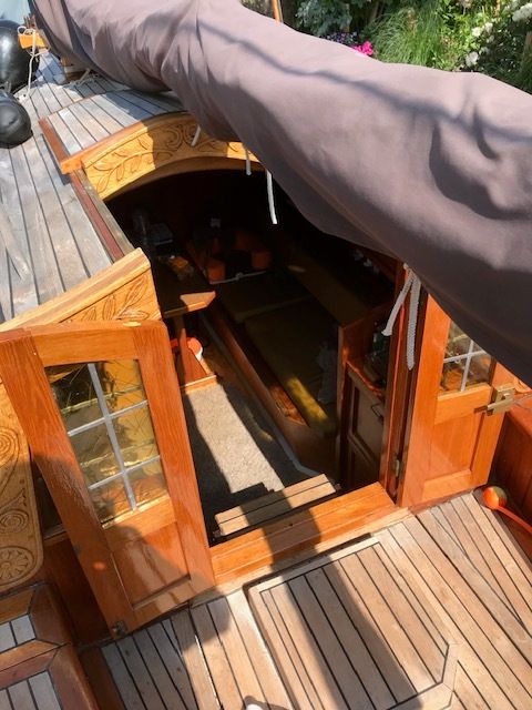 Gipon Grundel 800 1978 – stalen zeilboot met teak en glas-in-lood - Foto 12