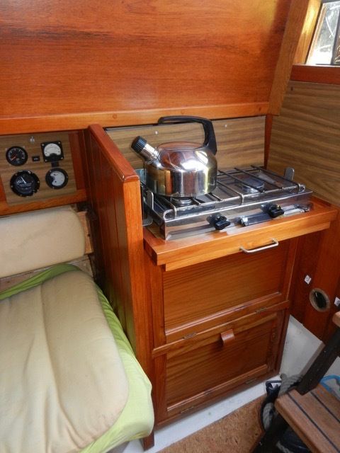 Gipon Grundel 800 1978 – stalen zeilboot met teak en glas-in-lood - Foto 19