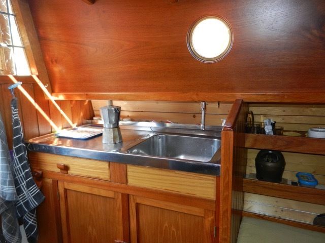 Gipon Grundel 800 1978 – stalen zeilboot met teak en glas-in-lood - Foto 23