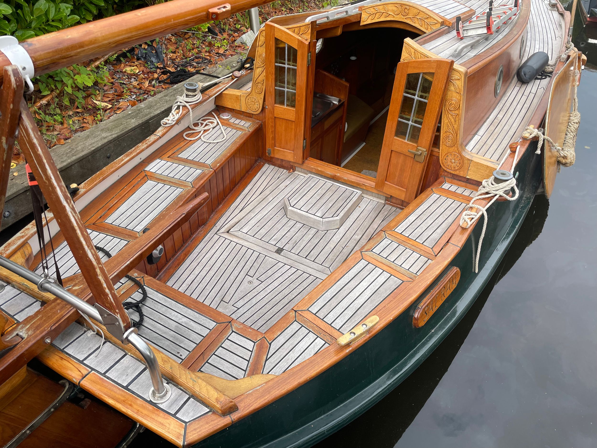 Gipon Grundel 800 1978 – stalen zeilboot met teak en glas-in-lood - Foto 7