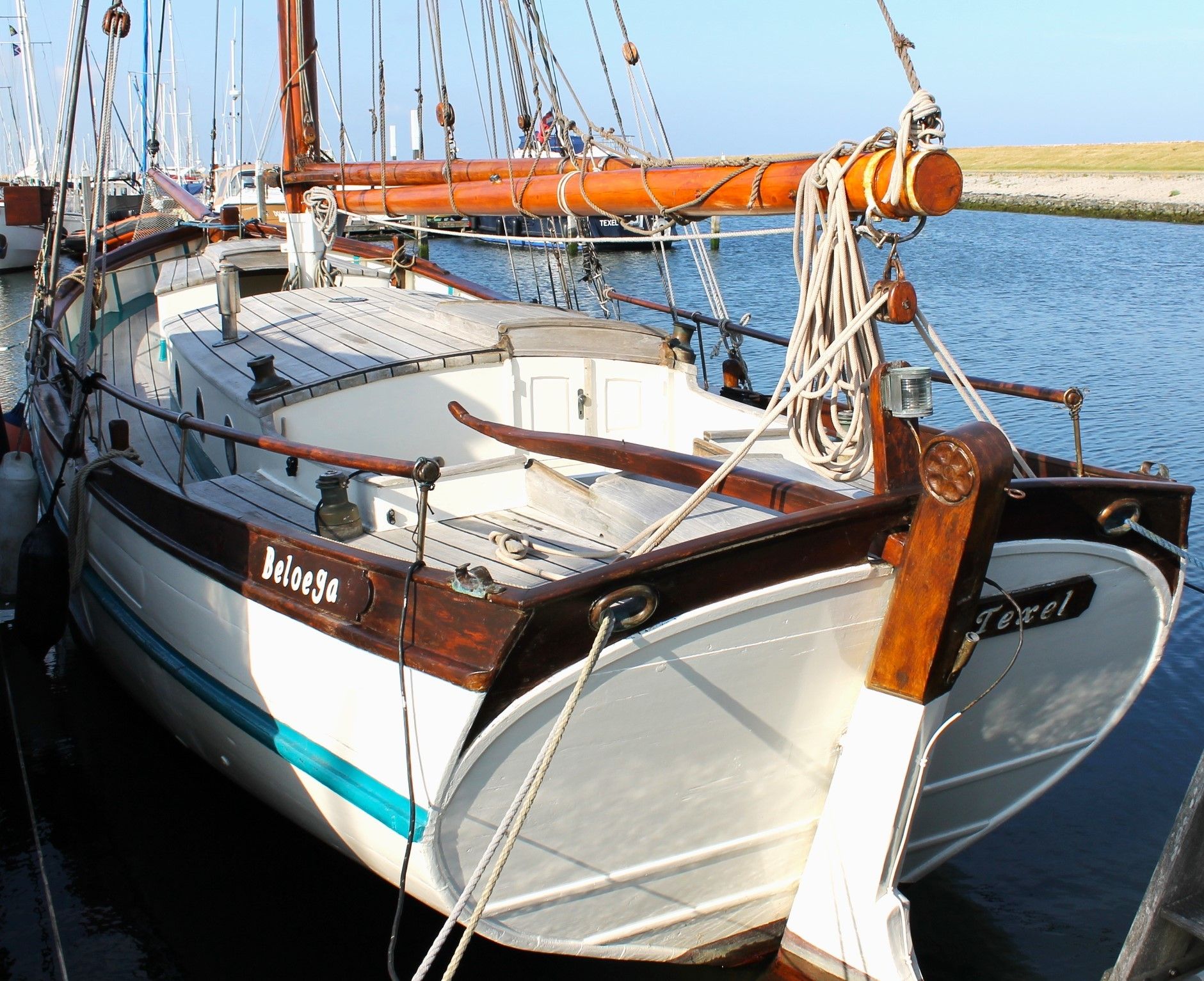 Zeegaand Zeilschip Galjas 1978 – Houten s-spant met achterspiegel - Foto 3