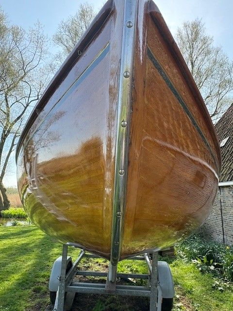 16m² zeilboot 1966 – Klassiek hout met trailer en motor - Foto 4
