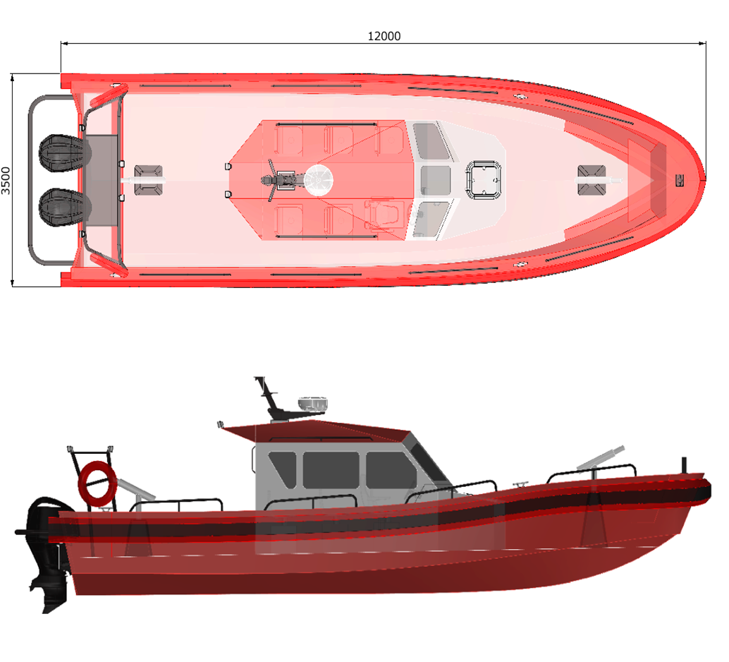 Fire And Rescue Boat PHS-R1200 – Professionele reddingscatamaran