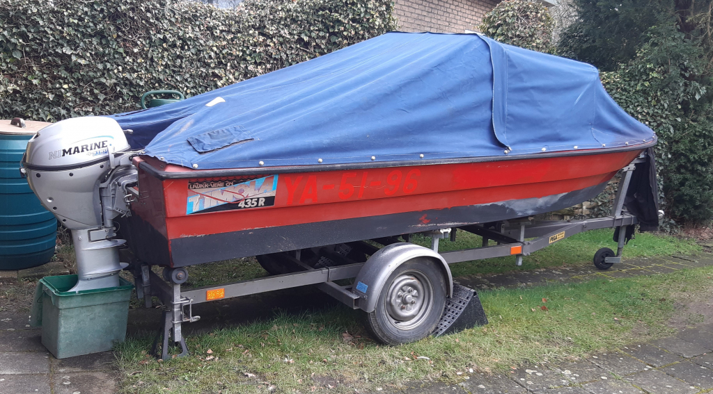 Timola 435 sloep – Compleet met trailer en motor