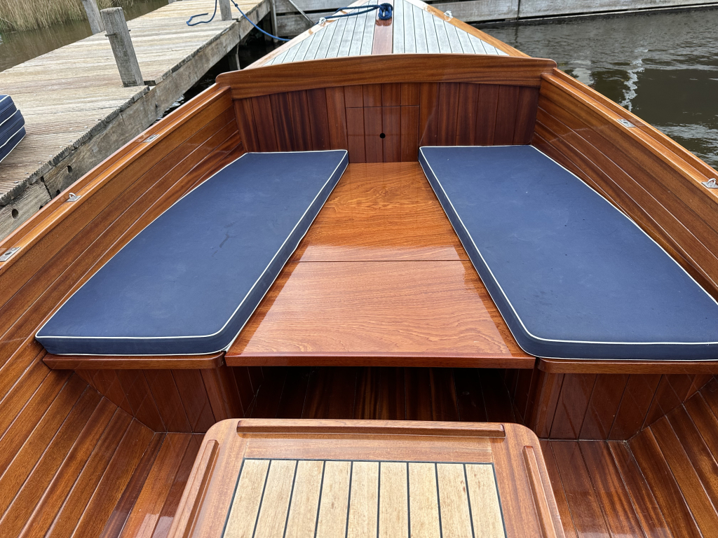 Akerboom Spiegelsloep 5.70 2002 – Mahonie & teak afwerking - Foto 15