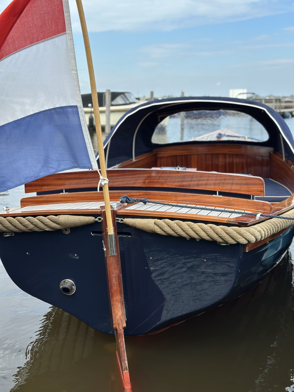 Akerboom Spiegelsloep 5.70 2002 – Mahonie & teak afwerking - Foto 19