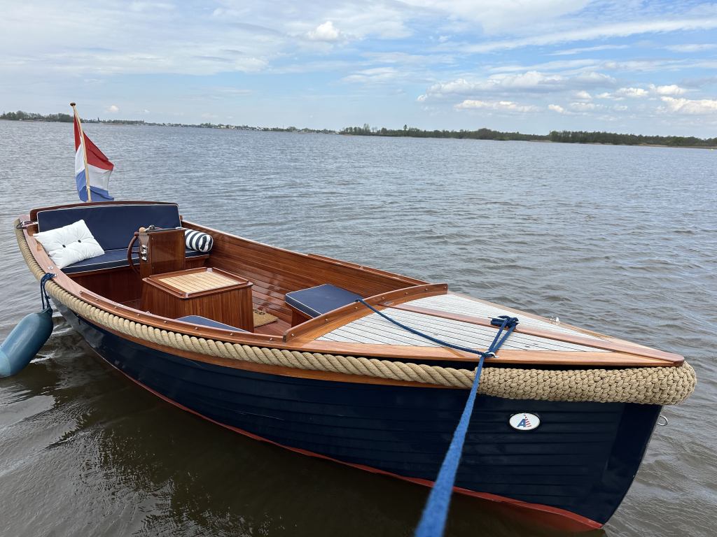 Akerboom Spiegelsloep 5.70 2002 – Mahonie & teak afwerking - Foto 26