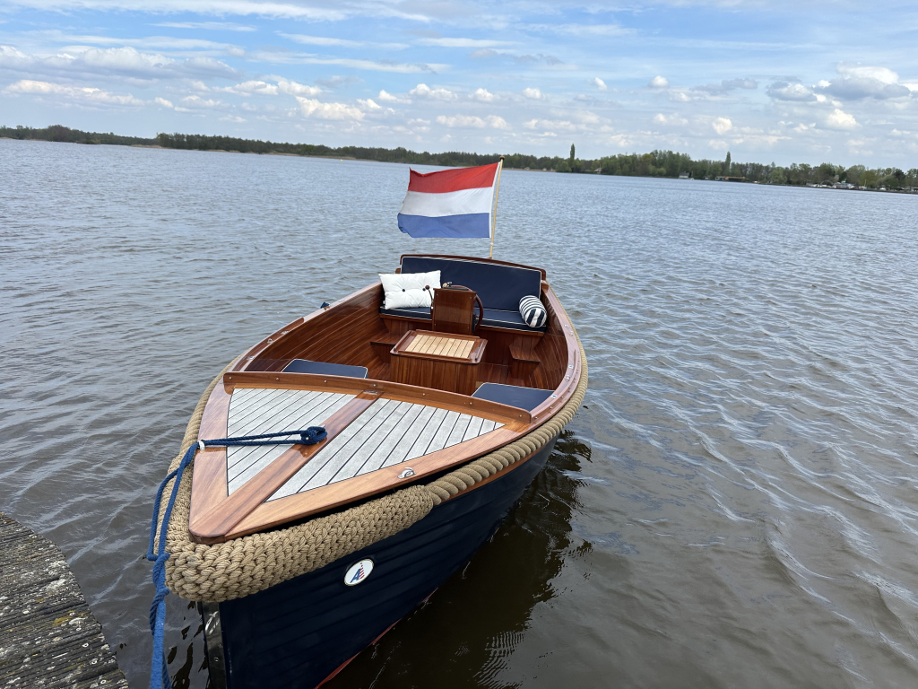 Akerboom Spiegelsloep 5.70 2002 – Mahonie & teak afwerking - Foto 27