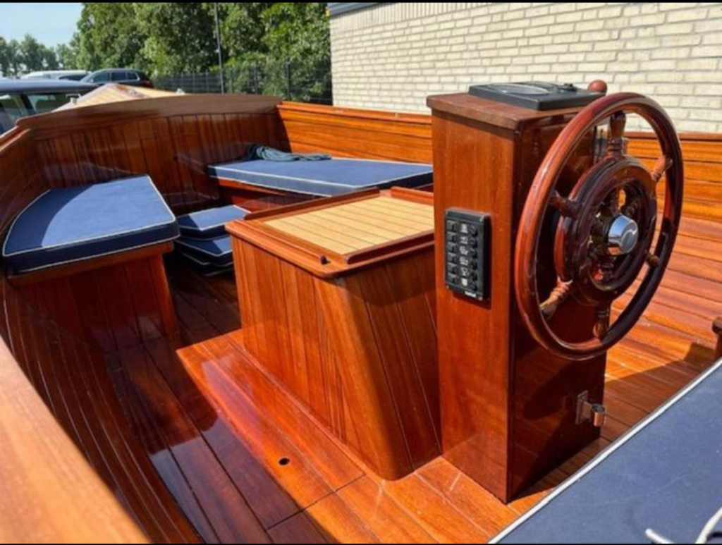Akerboom Spiegelsloep 5.70 2002 – Mahonie & teak afwerking - Foto 4