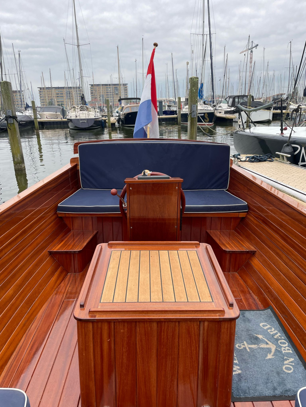Akerboom Spiegelsloep 5.70 2002 – Mahonie & teak afwerking - Foto 6