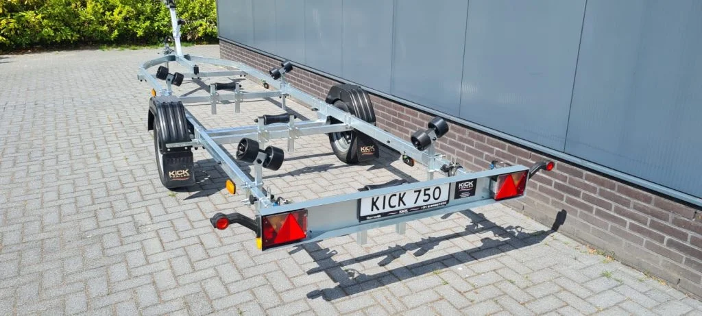KT750XL Kick Boottrailer voor boten 5.20-6.30m - 750KG - 100Km/u Duitsland, Ongeremd - Foto 4