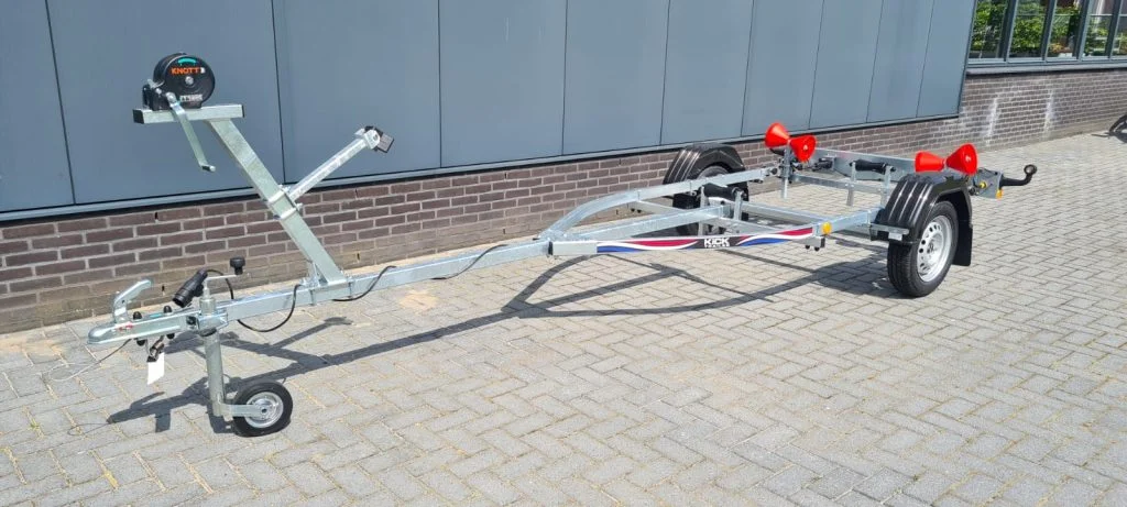 KT500r Kick trailer ongeremde Rubberboottrailer 4.3m met 100km/h Keuring - Foto 2