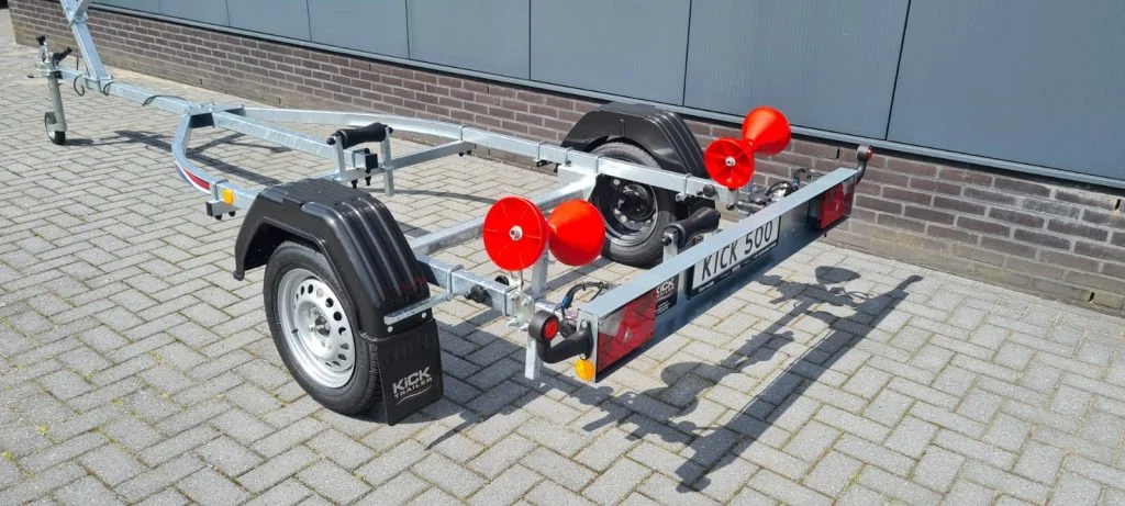 KT500r Kick trailer ongeremde Rubberboottrailer 4.3m met 100km/h Keuring - Foto 5