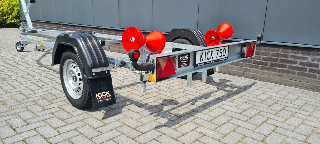 KT750r Kick trailer Rubberboottrailer - Ongeremd, 750 KG - Foto 5