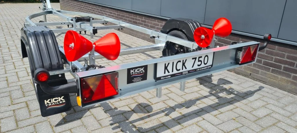 KT750r Kick trailer Rubberboottrailer - Ongeremd, 750 KG - Foto 6