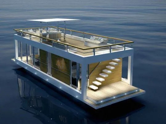 Houseboat The Yacht House 40 2026 – Stalen nieuwbouw woonboot - Foto 1