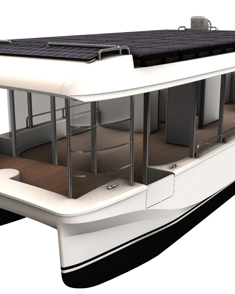 Hausbootgeist INDIE 2025 – 14,8m duurzame woonboot met zonne-energie - Foto 1