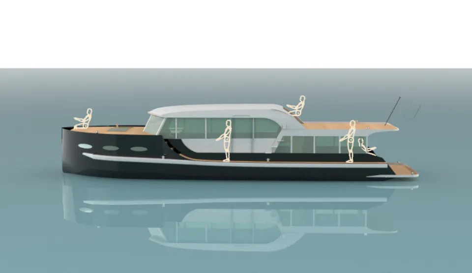 Pure Boating Fifty / Fifty 2025 – HDPE woonjacht met jachtuitstraling - Foto 3