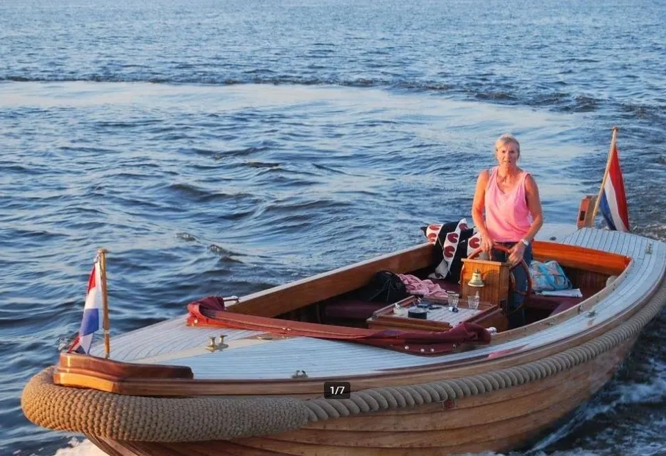 Helderse Vlet 7.50 2007 – Mahonie tender met koperklinknaad - Foto 1