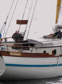 Zeegaand Zeilschip Galjas 1978 – Houten s-spant met achterspiegel - Foto 9