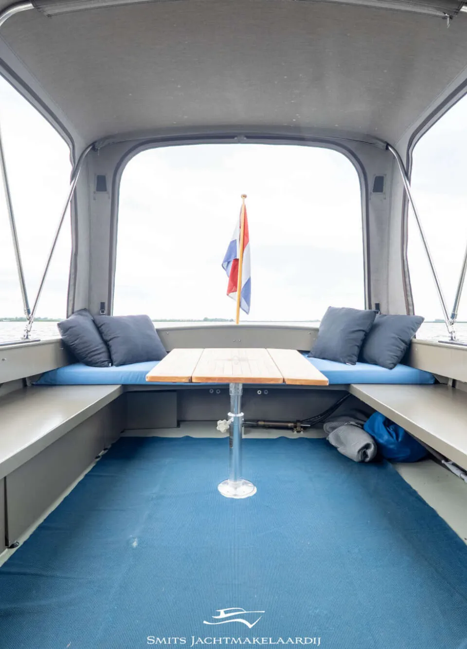 Matez 8.20 OK Cabrio 2013 – Stalen werkboot met doorvaarthoogte - Foto 2