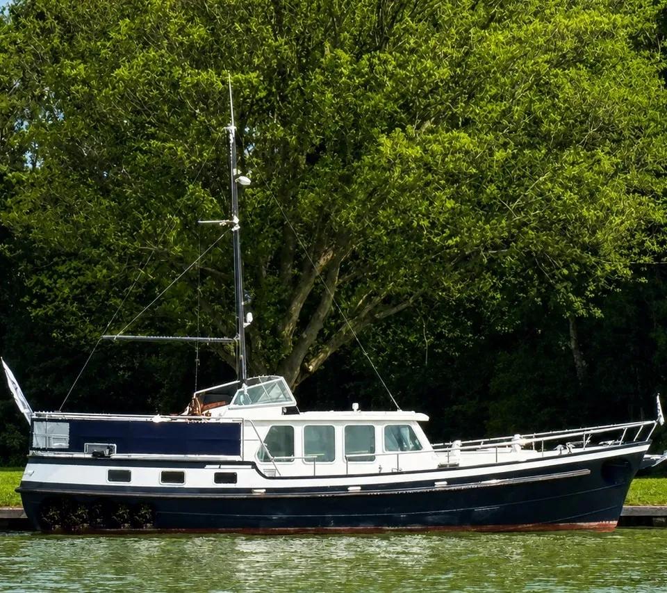 Super Lauwersmeer Kotter 12.80 AK Cabrio 1991 – chique teakhout interieur - Foto 1