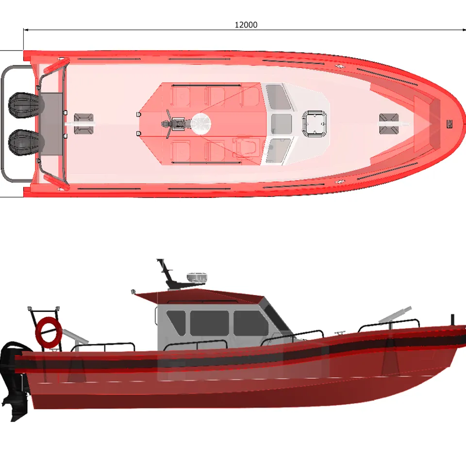 Fire And Rescue Boat PHS-R1200 2025 – Onzinkbaar reddingsvaartuig - Foto 1