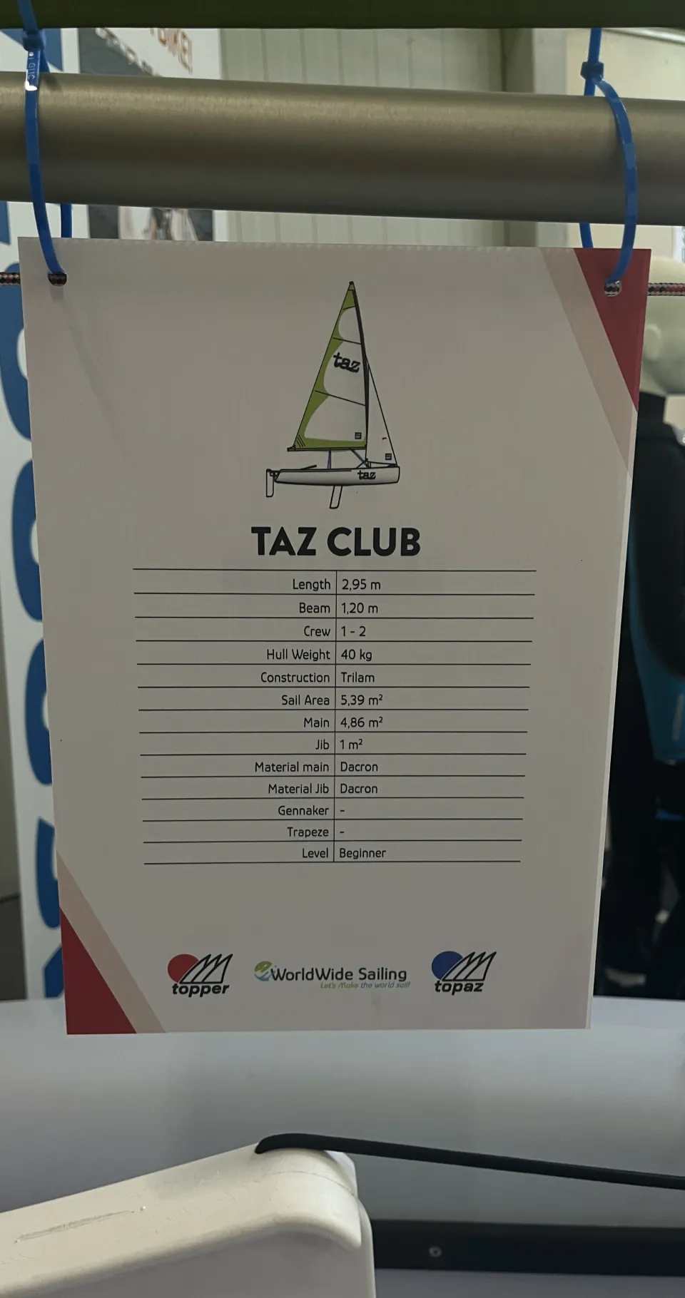 Topper Taz 2024 – actieprijs jeugdzeilboot polyethyleen - Foto 3
