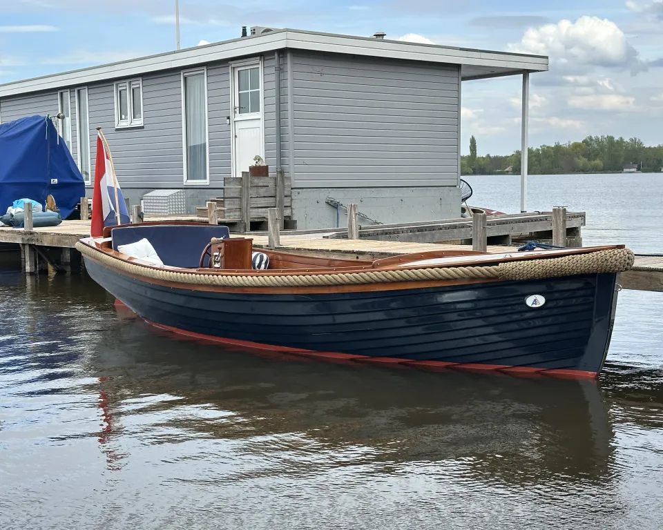 Akerboom Spiegelsloep 5.70 2002 – Mahonie & teak afwerking - Foto 1